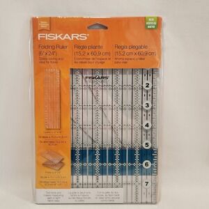 Fiskars Folding Ruler 6x24 Inch Acrylic Quilting Sewing Tool 187650-1001 New